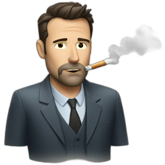 Ben Affleck smoking emoji