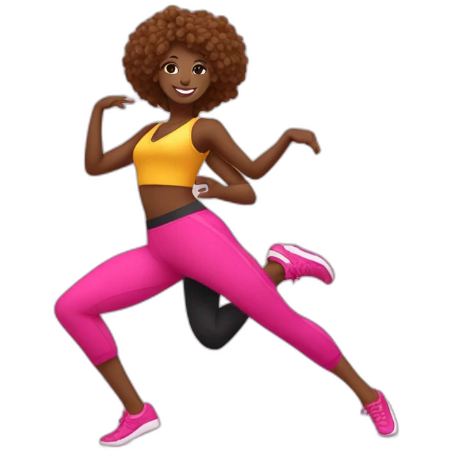 danseuse de zumba en couple  emoji