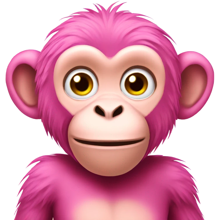 Pink monkey emoji