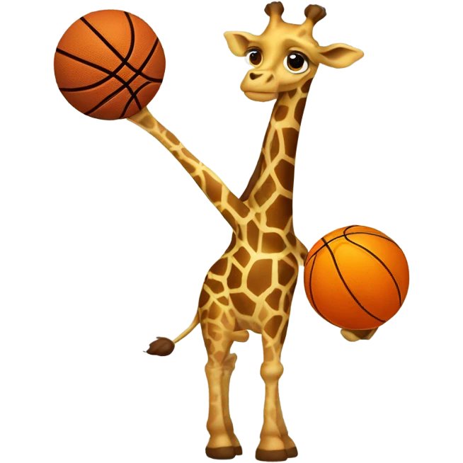 Giraffe playing basketball  emoji