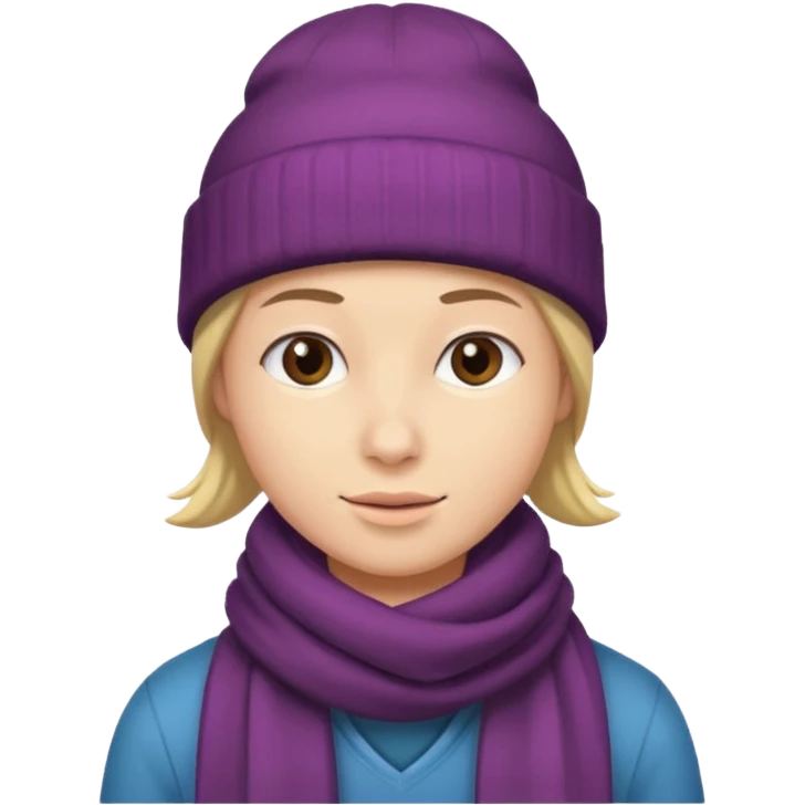 Beanie + scarf emoji