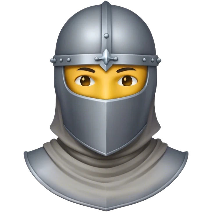 knight bust covered face emoji