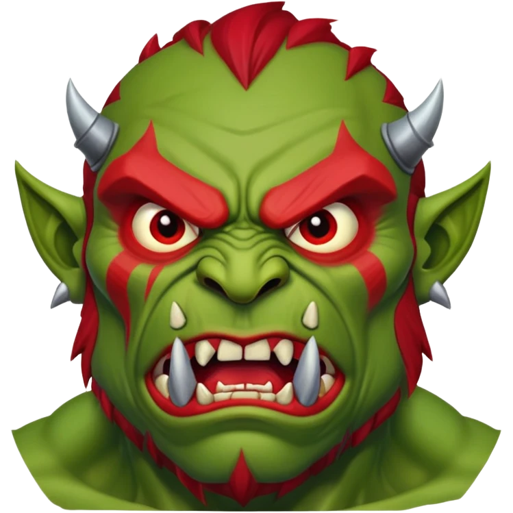 red angry orc emoji