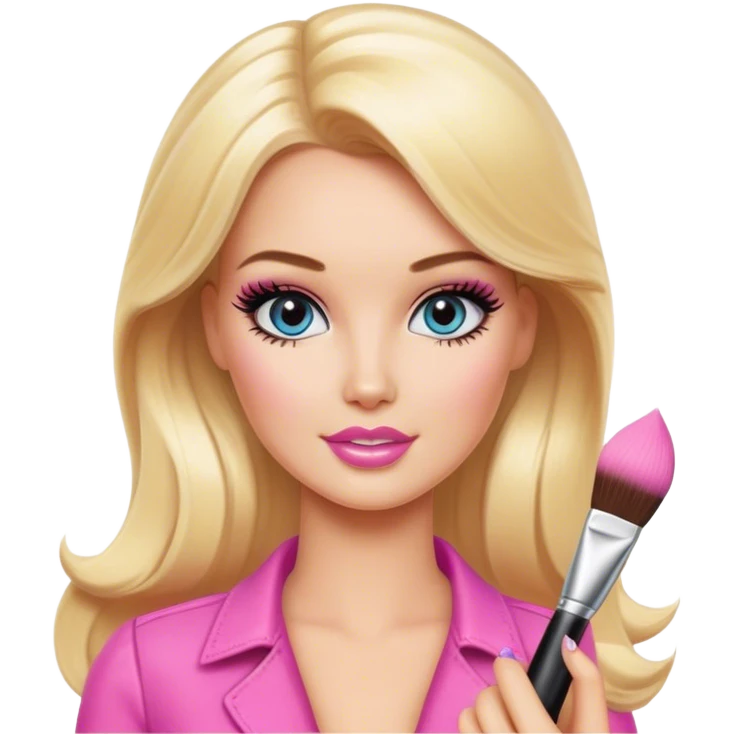 blonde makeup artist barbie emoji