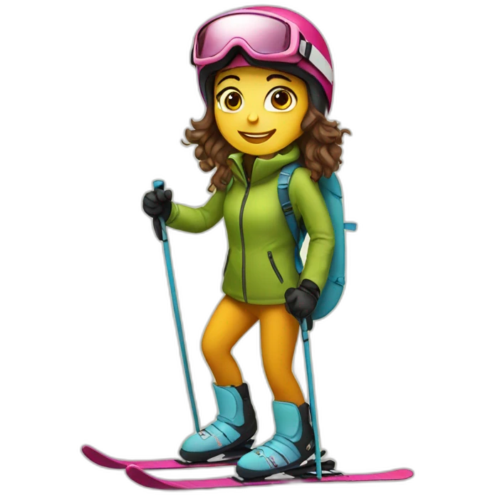 girl on a ski emoji