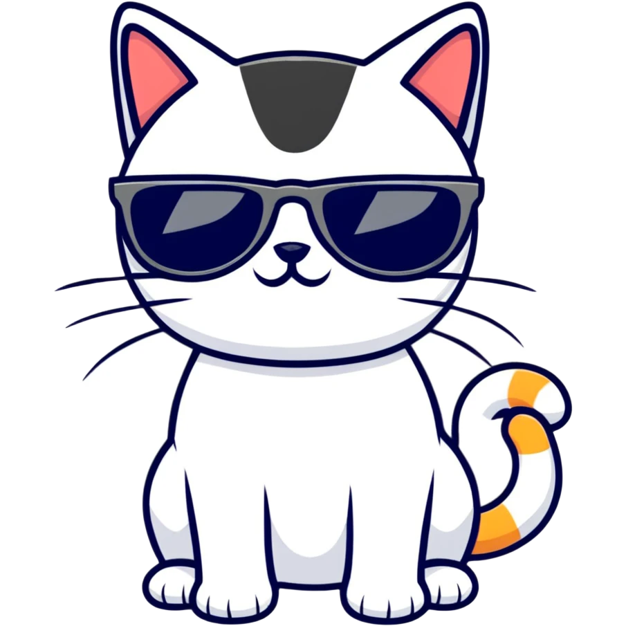 Cat with sunglasses emoji