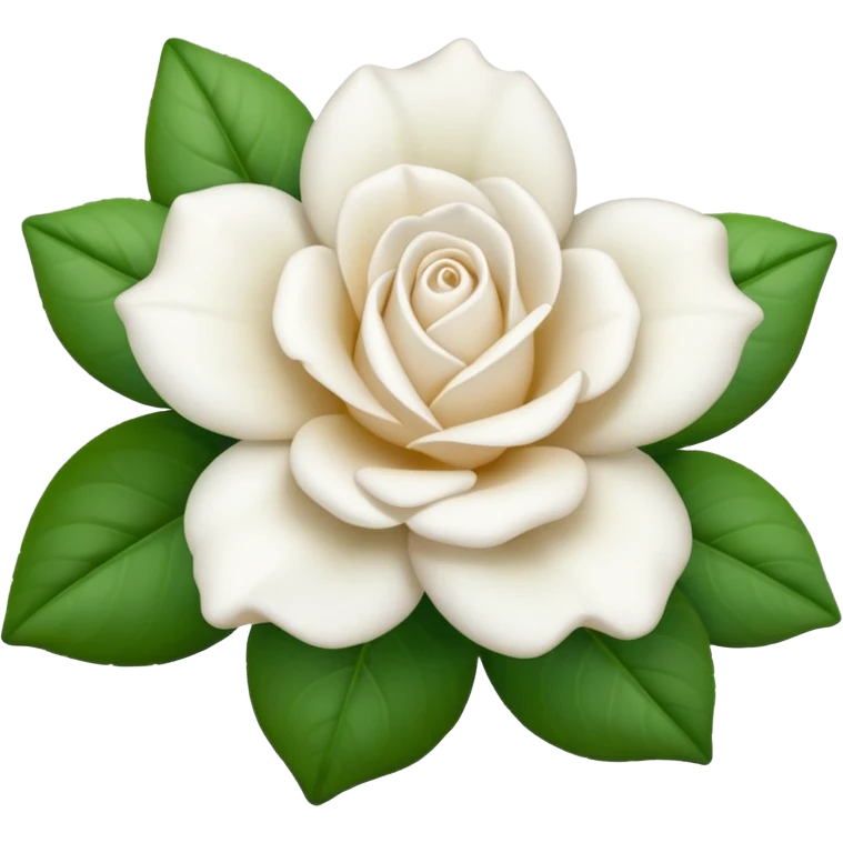 Rosa blanca tipo gardenia sin hojas emoji