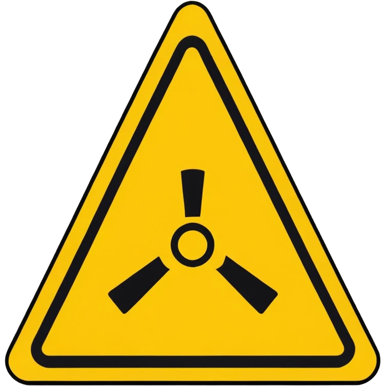 a large ⚠️ with tons of detailed lighting and attention to detail with no background emoji