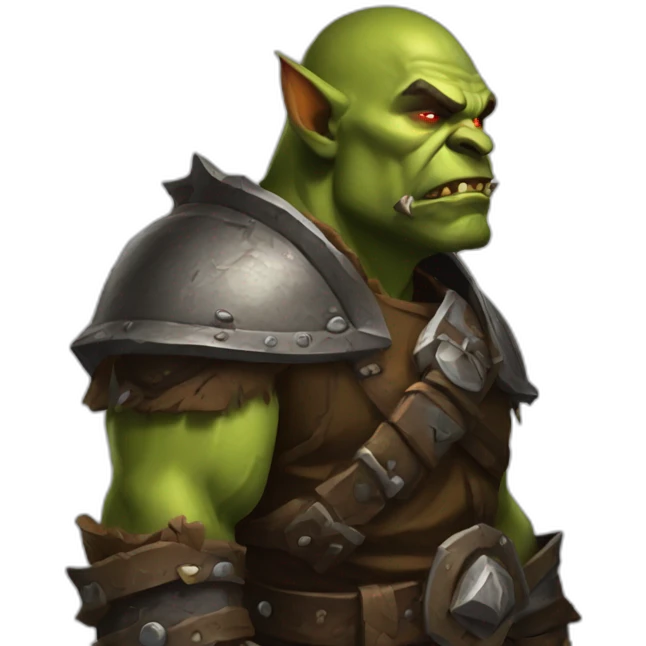 Orc(world of warcraft) expressing a lack of interest emoji