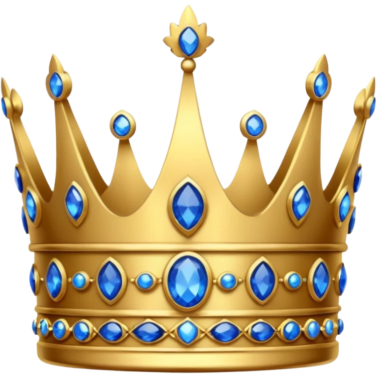 crown blue emoji