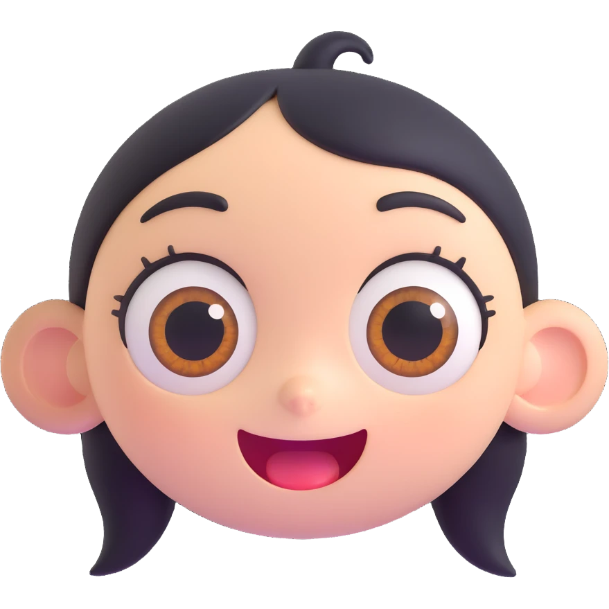 Bendy from Bendy and the Ink Machine, modern 3D emoji style, round face, big eyes, playful expression emoji