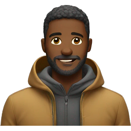man infront of mountain emoji