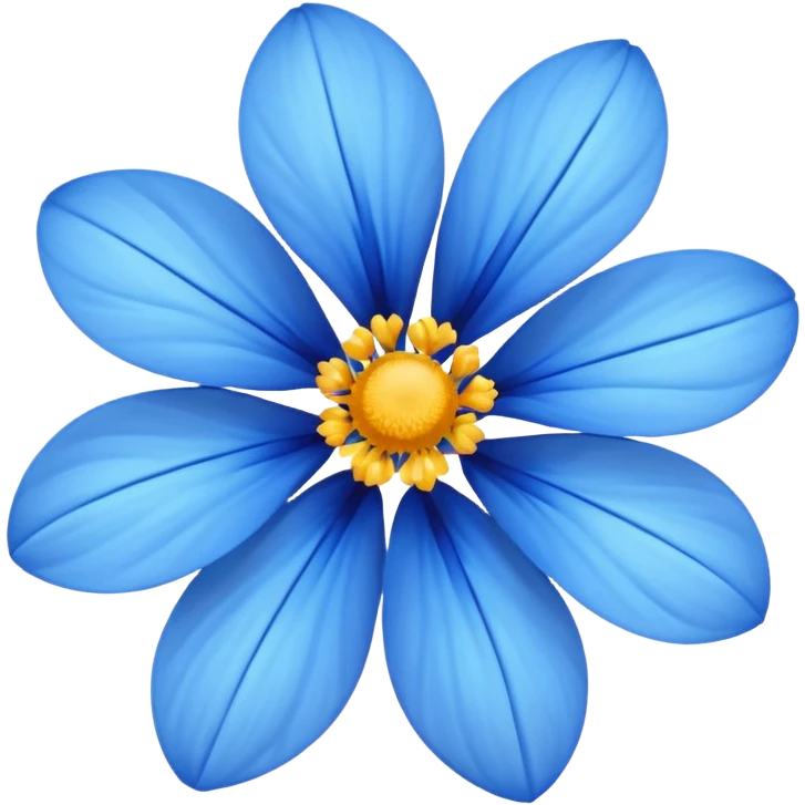 all blue flower emoji