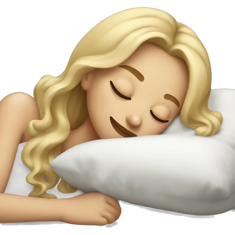 Dirty blonde girl sleeping emoji