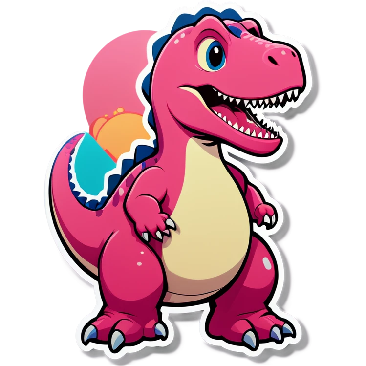 Dinosaurus pink emoji