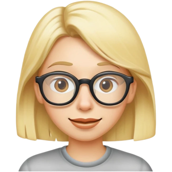Goofy glasses blonde hair emoji