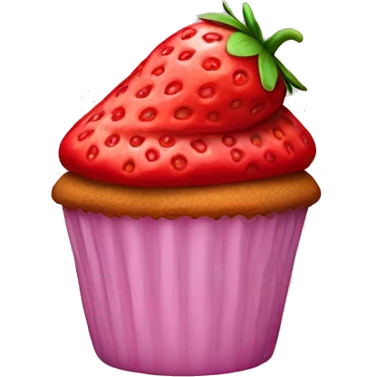 Strawberry muffin  emoji