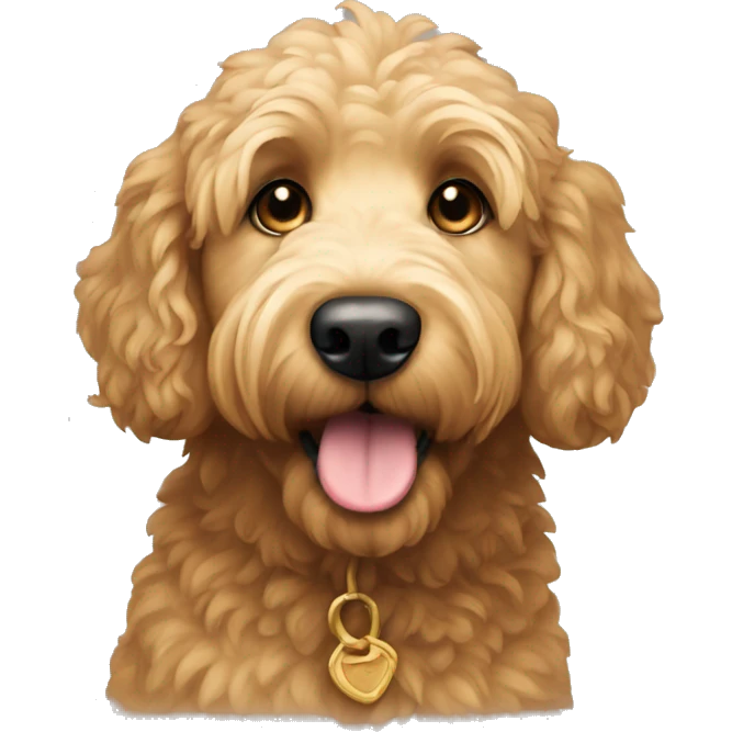 Golden doodle dog emoji