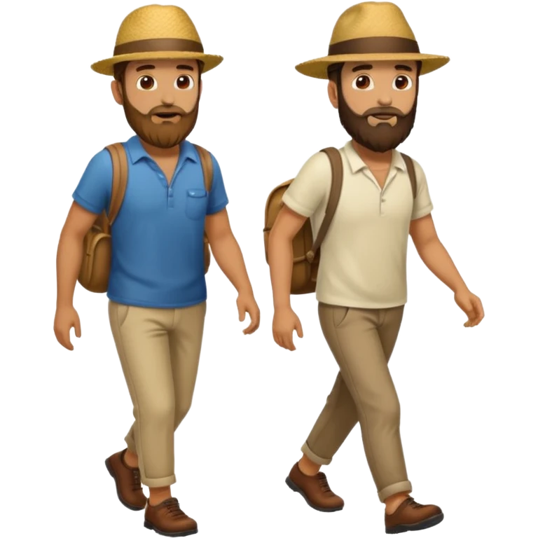two mans walking full body emoji