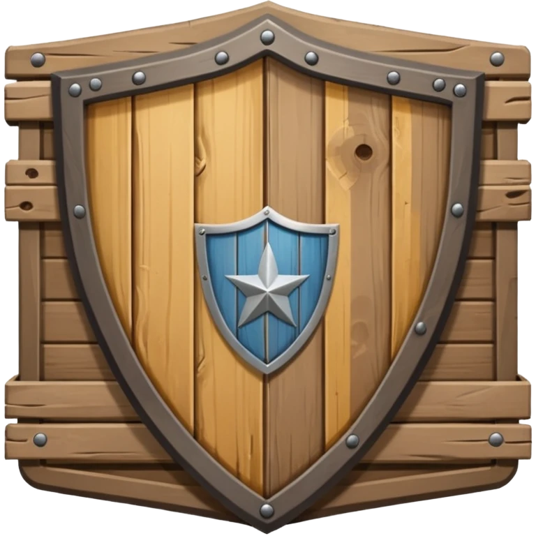 shield made of wooden planks emoji