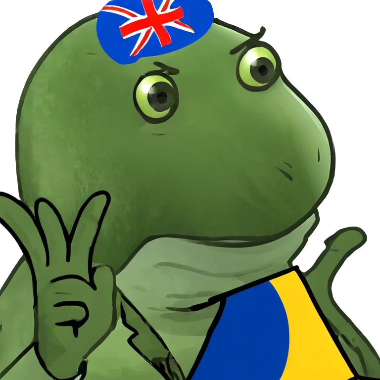 Nigel Farage waving a flag emoji