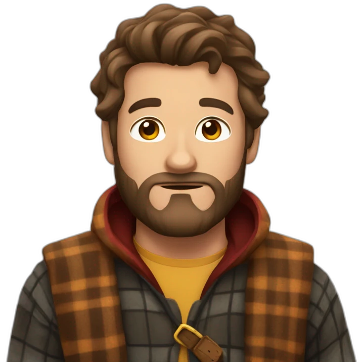 lumberjack in hogwarts robes emoji