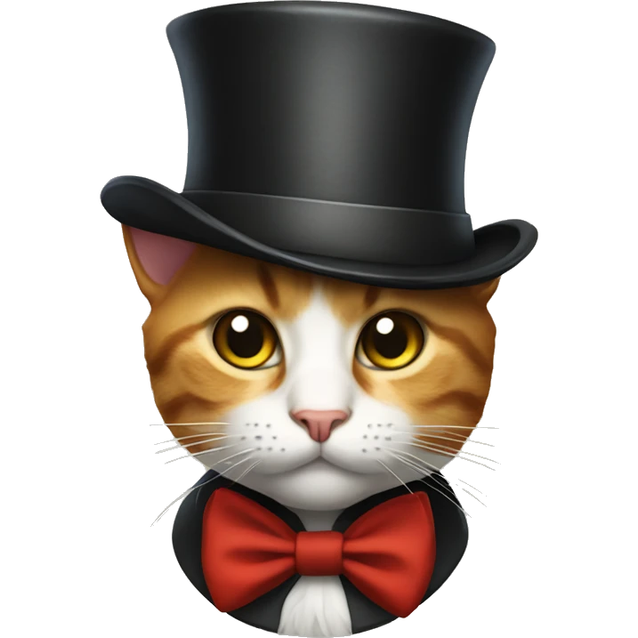  cat with tophat emoji