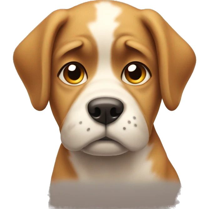 sad dog look emoji