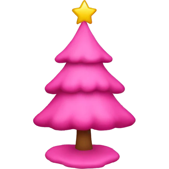 pink christmas tree emoji