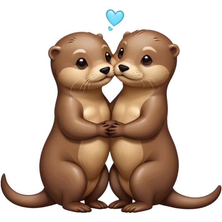 Kissing otters  emoji