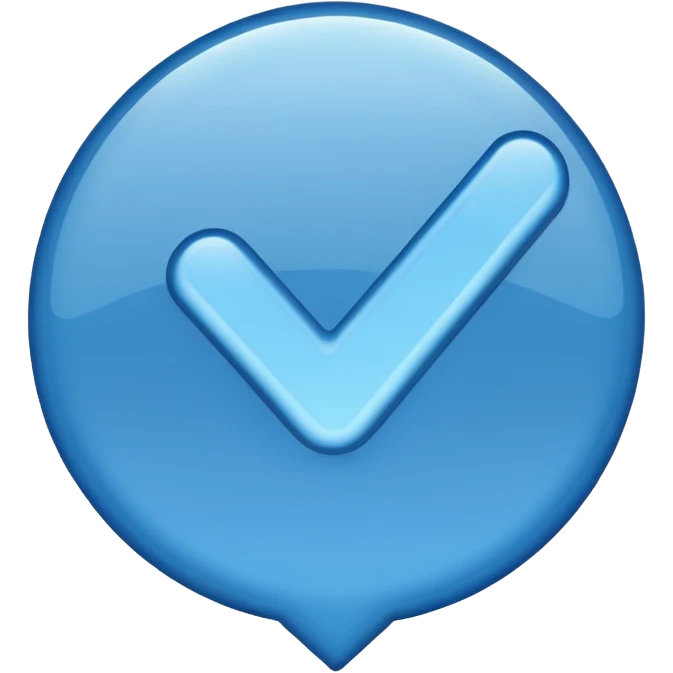 Verified just blue color tick mark  emoji