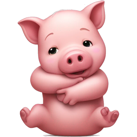 Bear hug baby pig  emoji