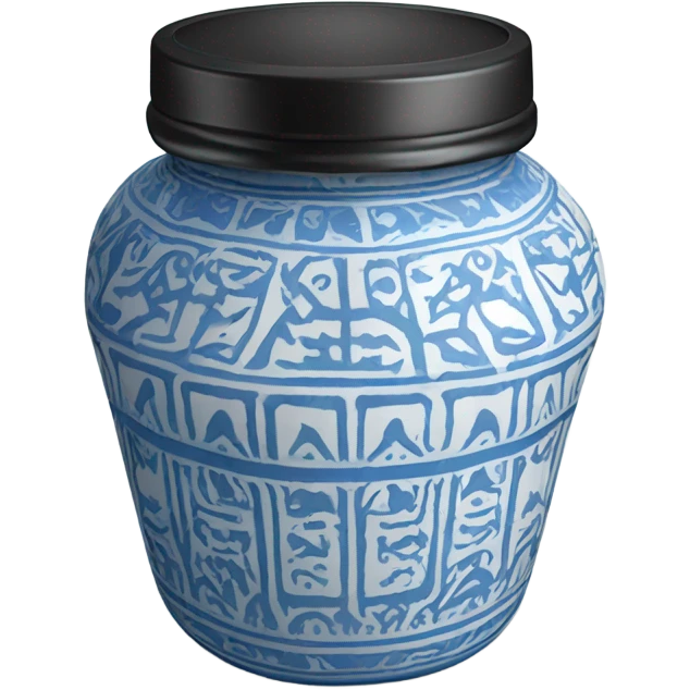 jar egypt white blue black emoji