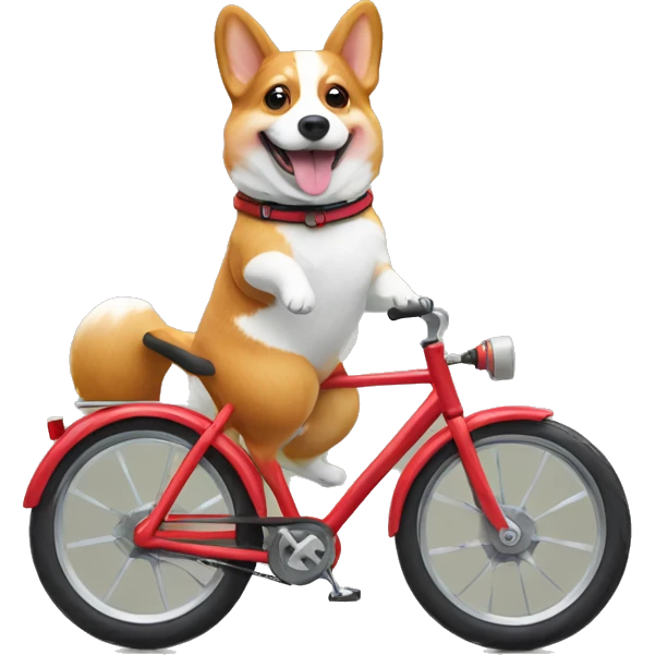 Corgi on bike emoji
