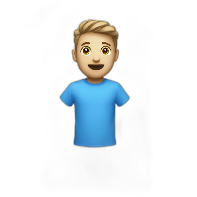 Vr white blue t-shirt emoji