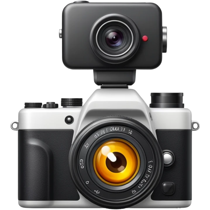 Digital camera with flash emoji