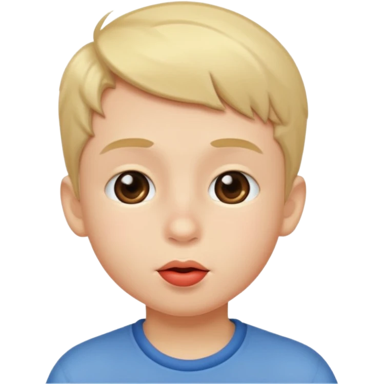 boy with a kiss on his cheek emoji