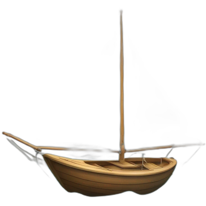 a small sailing boat with a smile in his hull emoji