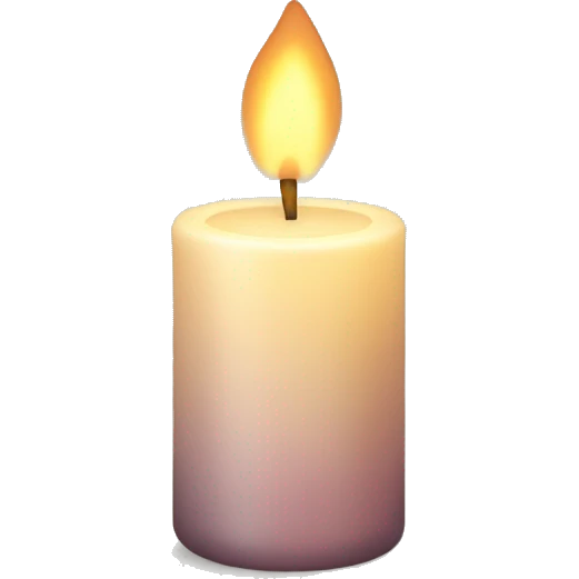 Candle in a powder-colored glass emoji