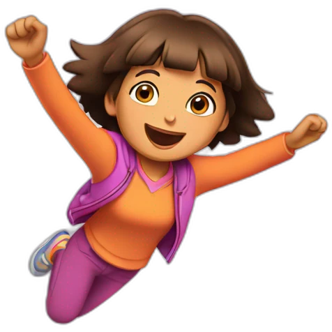 Dora jumping  emoji