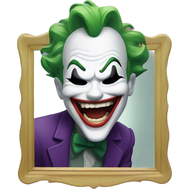 Joker laughing in the mirror emoji