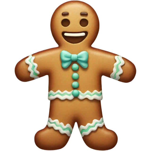 Pastel gingerbread man emoji