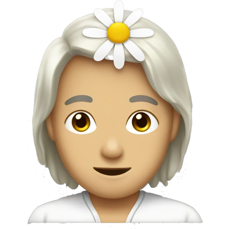 Yesenin with chamomile emoji