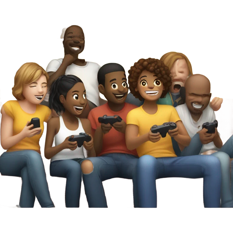 Friends playing games emoji