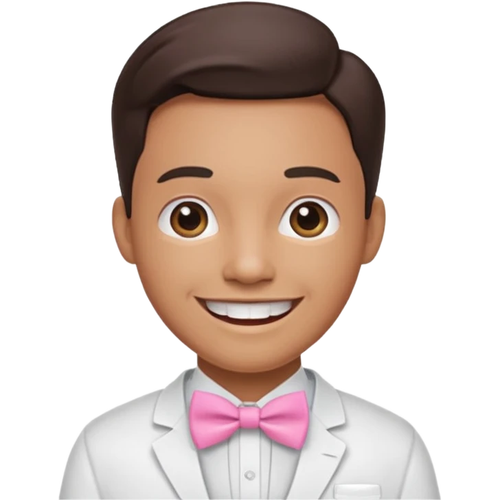Dentista con un lazo rosa emoji
