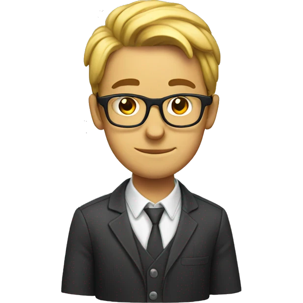 Nerd pushing glasses up emoji