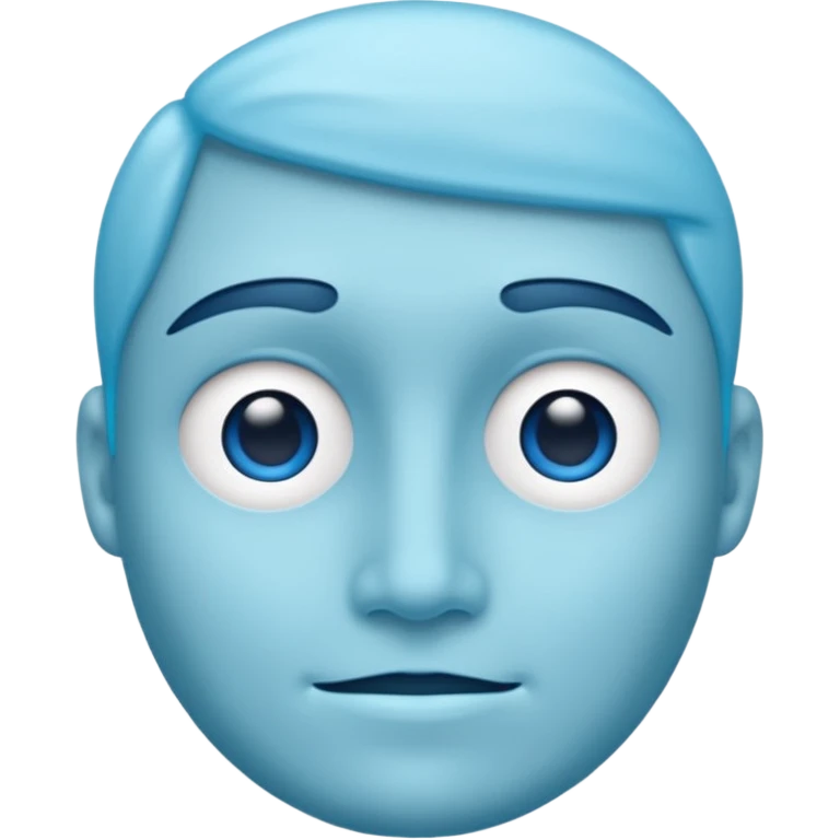 Blue face emoji
