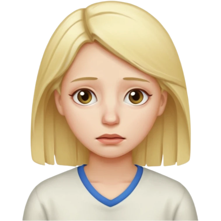 Blonde sick woman emoji