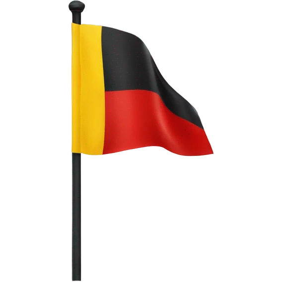Black and red flag with yellow circle in middle emoji