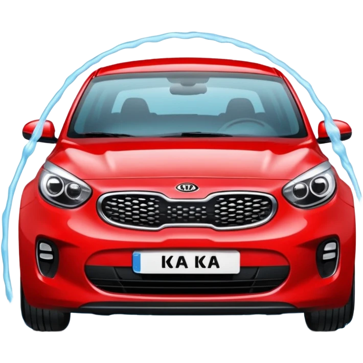 red kia car n wash shop emoji